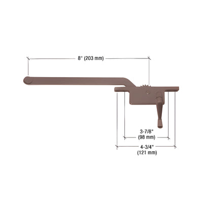 CRL Bronze 8" Right Hand Square Series Casement Window Operator