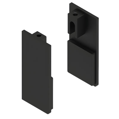 CRL51 Matte Black Wall Mount Kit End Cap