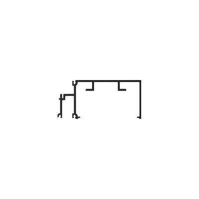 CRL-U.S. Aluminum Horizontal for 1/4" Glass - 24'-2", Dark Bronze/Black Anodized Class 1