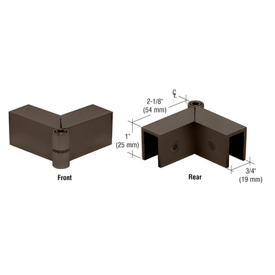 CRL Oil Rubbed Bronze Adjustable "Sleeve Over" Glass Clamp