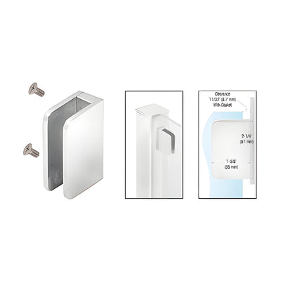 CRL Polished Stainless 3/8" Top Flat Base Glass Clip