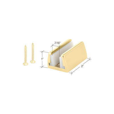 CRL Polished Brass Hydroslide Sliding Door Floor Guide Kit