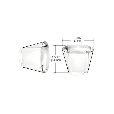 CRL UV Bonded Concave Glass Knob