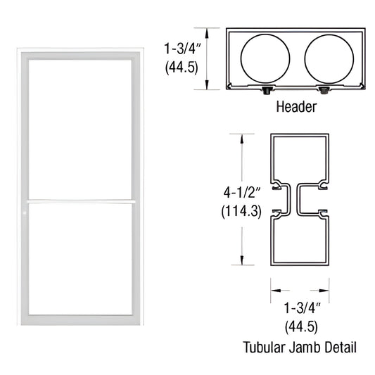 CRL-U.S. Aluminum S450 39-1/2x85-3/4 White KYNAR Center Hung Frame