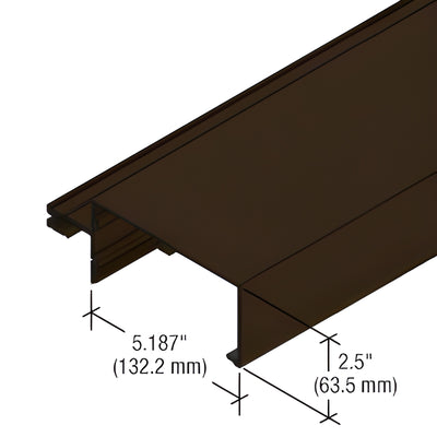 CRL-U.S. Aluminum 5-1/4 Horizontal Mullion StormWall XL Dark Bronze