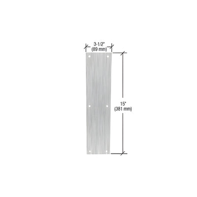CRL Brushed Stainless Push Plate 3-1/2" x 15"