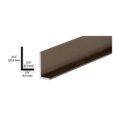 CRL Duranodic Bronze Aluminum 3/8" L-Bar Extrusion