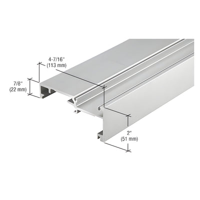 CRL-U.S. Aluminum Inside Glaze Horizontal Mullion - 24'-2", Clear Anodized Class 1