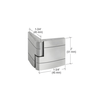 CRL Brushed Stainless Right Hand UV Designer Glass-to-Glass Hinge