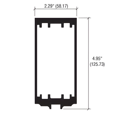 CRL-U.S. Aluminum StormWall XL Anchor Sleeve for Captured Vertical Mullions - Pk/10