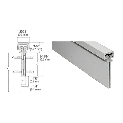 CRL Satin Anodized 350 Series Heavy-Duty Concealed Leaf Continuous Hinge - 120"