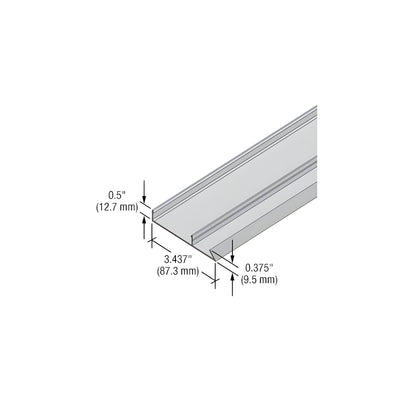 CRL-U.S. Aluminum 90 Degree Face Cap for StormWall XL Captured Mullions, Clear Anodized Class 1
