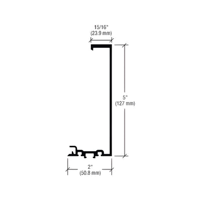 CRL-U.S. Aluminum Bronze Black Anodized 5" Structural Silicone Glazed Split Female Mullion - 24'-2"