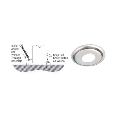 CRL Stainless Steel Button Washer