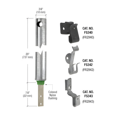 3/8" 2940 Non-Tilt Spiral Balance With FS340 Clip Attached