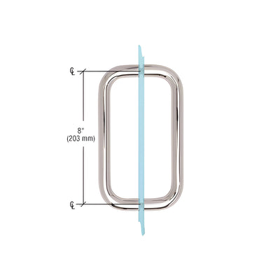 CRL Polished Chrome 8" BM Series Back-to-Back Handle Without Metal Washers