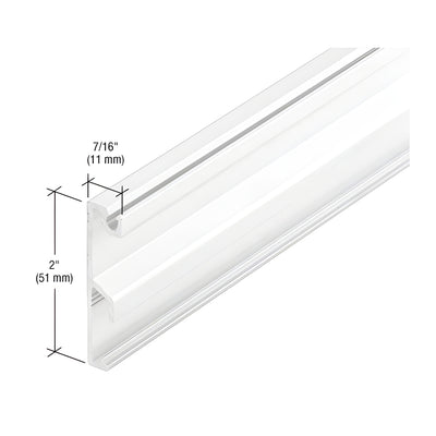 CRL-U.S. Aluminum White KYNAR® Paint Horizontal Face Cap - 24'-2"