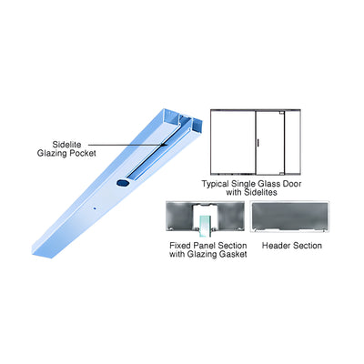 CRL Custom Color 4" One Pocket Sided Door Header Custom Length
