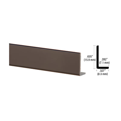 CRL Bronze Electro-Static Paint Aluminum 5/8" L-Bar Extrusion