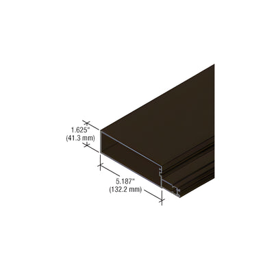 CRL-U.S. Aluminum 5-1/4" Stacked Horizontal Mullion for StormWall XL, Dark Bronze/Black Anodized Class 1