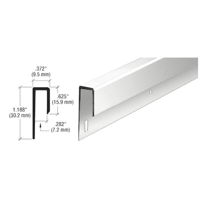 CRL Dipped Polished Brite Anodized 1/4" Deep Nose Aluminum J-Channel