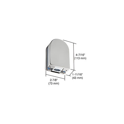 CRL Brushed Stainless PTH Series Bottom Door Patch Fitting