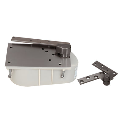 Rixson® Dark Bronze 27 Series Left Hand 3/4" Offset 90º Selective Hold Open Floor Mounted Closer - Complete Package