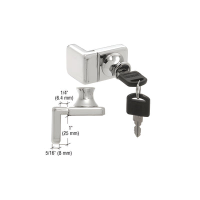 CRL Chrome UV Glass Door Lock for Inset Doors