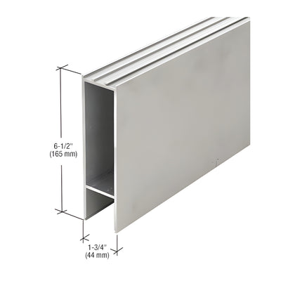 CRL-U.S. Aluminum Clear Anodized 6-1/2" Bottom Rail/Bulkhead - 21'-6"