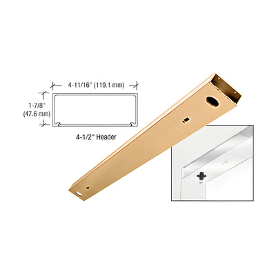 CRL Polished Brass 4-1/2" x 72" Double Door Header