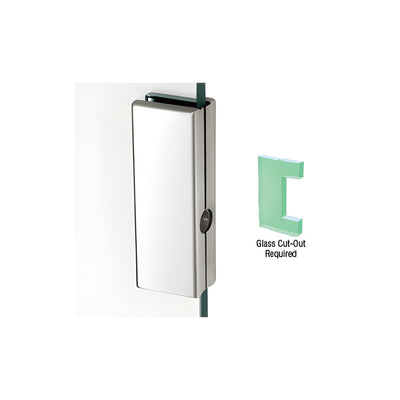 CRL Polished Stainless 1-3/4" x 5-5/8" Deadthrow Low Profile Keeper
