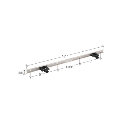 CRL Truth® Stainless Steel Awning Operator Track with Two Slider Guides