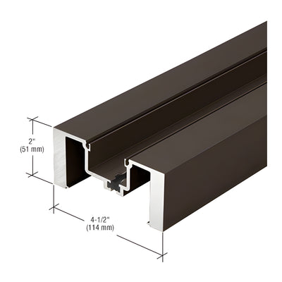 CRL-U.S. Aluminum Bronze Black Anodized Heavy-Duty Vertical Mullion, Thermally Improved - 14'-6"