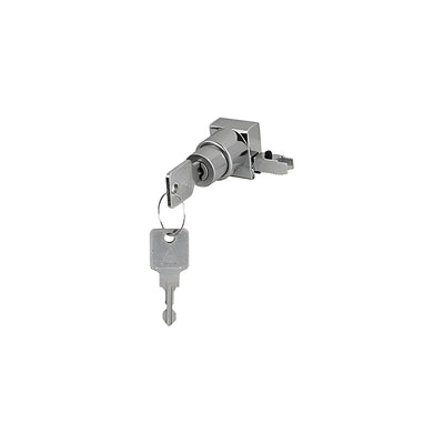 CRL Satin Chrome End Cap Sliding Door Lock - Keyed Alike