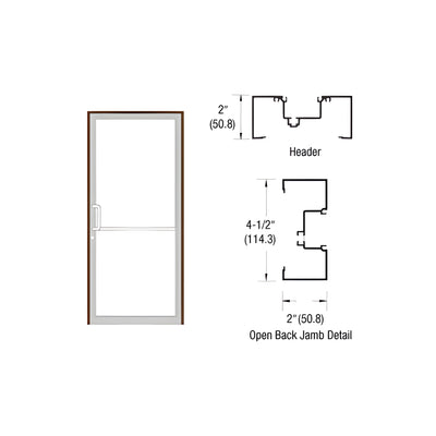 CRL-U.S. Aluminum Dark Bronze/Black Anodized Class 1 Custom Size Series IT451 Open Back Offset Pivot Up and Over Frame Complete (1F)