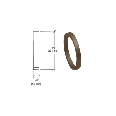 CRL Dark Bronze .157" Straight Cylinder Ring