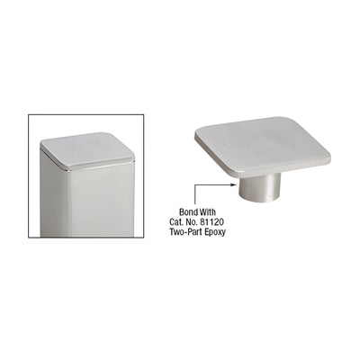 CRL Brushed Stainless Steel P1 Top Post Cap