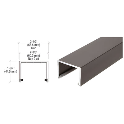CRL Black Bronze Anodized Sliding Door Top Rolling Track