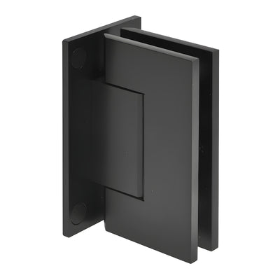 CRL Trento Matte Black Full-Back Hinge for Glass Shower Doors