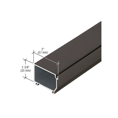 CRL-U.S. Aluminum Dark Bronze/Black Anodized Class 1 Glass Stop - 24'-2"