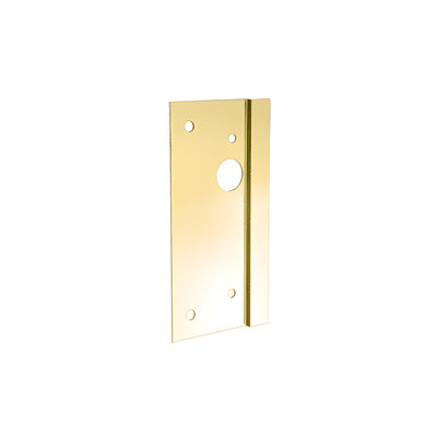 CRL Polished Brass 4" x 10" Left Hand Center Lock Latch Guard