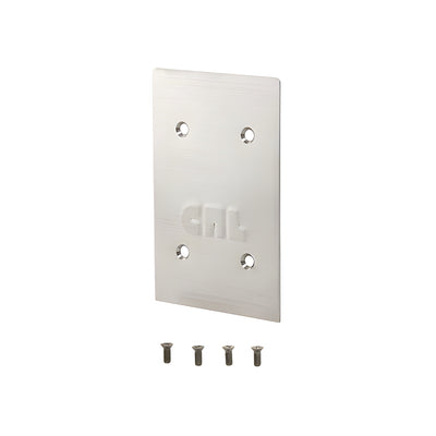 CRL Brushed Stainless End Cap for 8B Series Standard Square Base Shoe