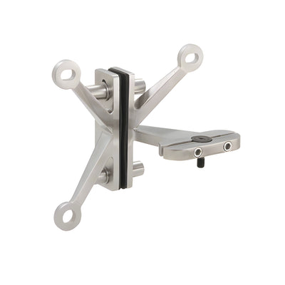 CRL Right Hand 316 Brushed Stainless Steel Three Arm Fin Mount Heavy-Duty Spider Fitting Pivot