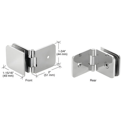 CRL Polished Chrome Adjustable Wall Mount Glass Clamp