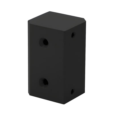 CRL Matte Black Surface Mount Strike Plate Block