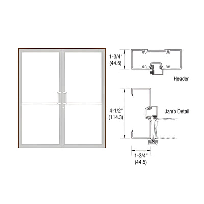 CRL-U.S. Aluminum Bronze Black Anodized Custom Sized Series 450 Open Back Gear Hinge Up and Over Frame Complete (2F)