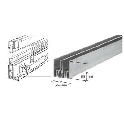 CRL Zinc Plated Steel Roll-Ezy Double Lower Track - 144"