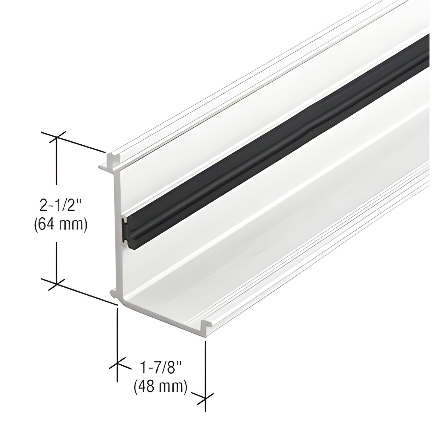 CRL-U.S. Aluminum Pressure Bar w/ Thermal Spacer 24'2" White Kynar®