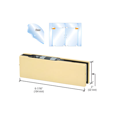 CRL Satin Brass Adjustable North American Top Door Patch Fitting