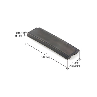 CRL-U.S. Aluminum Structural Glaze Horizontal Setting Block for 1" Glazing- 50/Pk